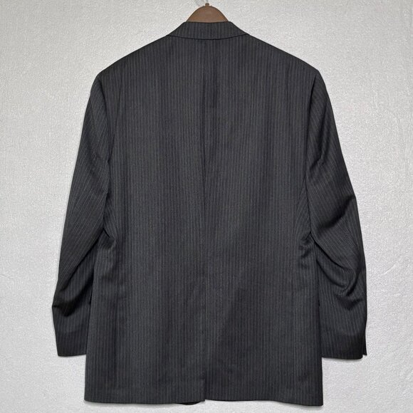 Burberrys Blazer Suit Jacket Sport Coat Gray Pinstripe Size 40R - Picture 2 of 16